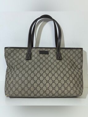 Pre-Owned Gucci GG Supreme Black Canvas Tote Bag